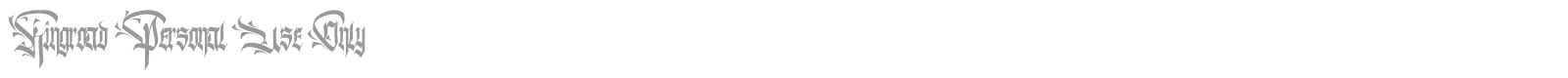 Kingroad font preview